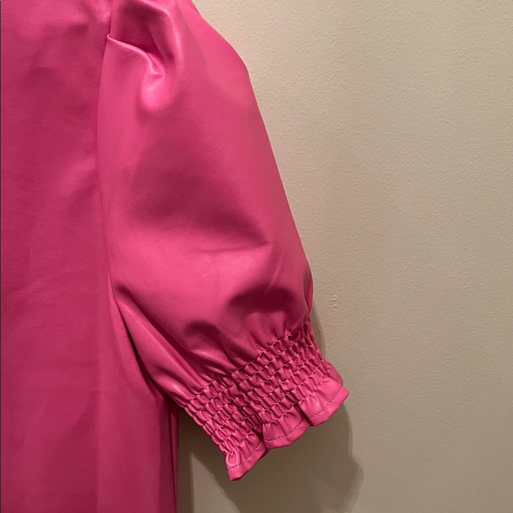 NWT THML Fuchsia Puff Sleeve Dress - Picture 7 of 11